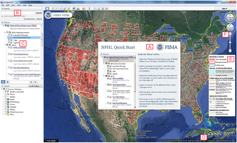 fema flood zone map goog earth