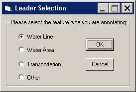 Leader Selection dialog window