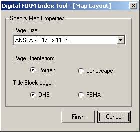 Digital FIRM Index Tool dialog window