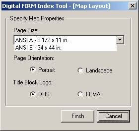 Digital FIRM Index Tool dialog window