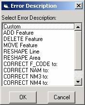 Error Description dialog box for the Commit Error tool