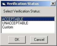 Choose a status for an error correction.