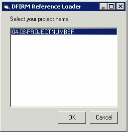 Select the DFIRM Reference Loader dialog window