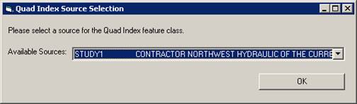 Quad Index Source Selection window