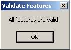 Validate Selection results window seen in ArcMap