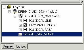 Table of Contents frame in ArcMap