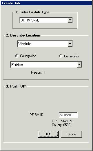 Create Job dialog