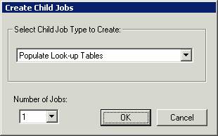 Create Child Jobs dialog