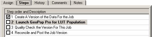 Workflow steps for a child job