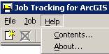 JTX Menu with Help dropdown options