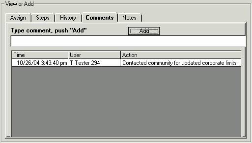 Comments Tab in the Updates and Views Section