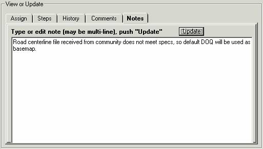 Notes Tab in the Updates and Views Section