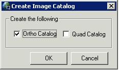 Create Image Catalog dialog window