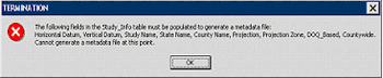 Error message