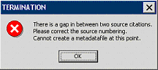 Error message