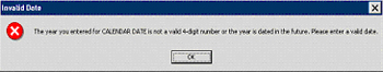 Error message