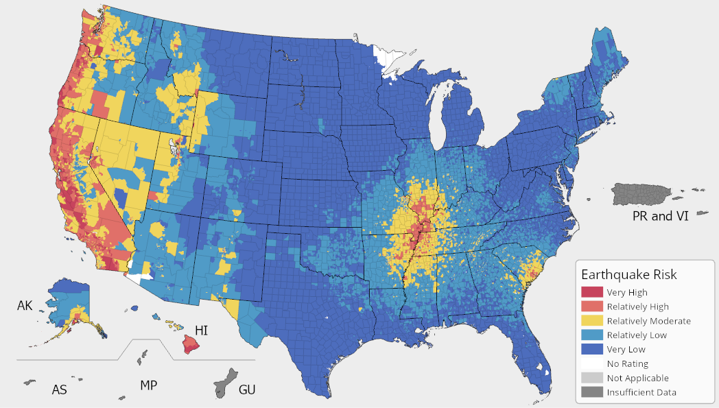 earthquake map