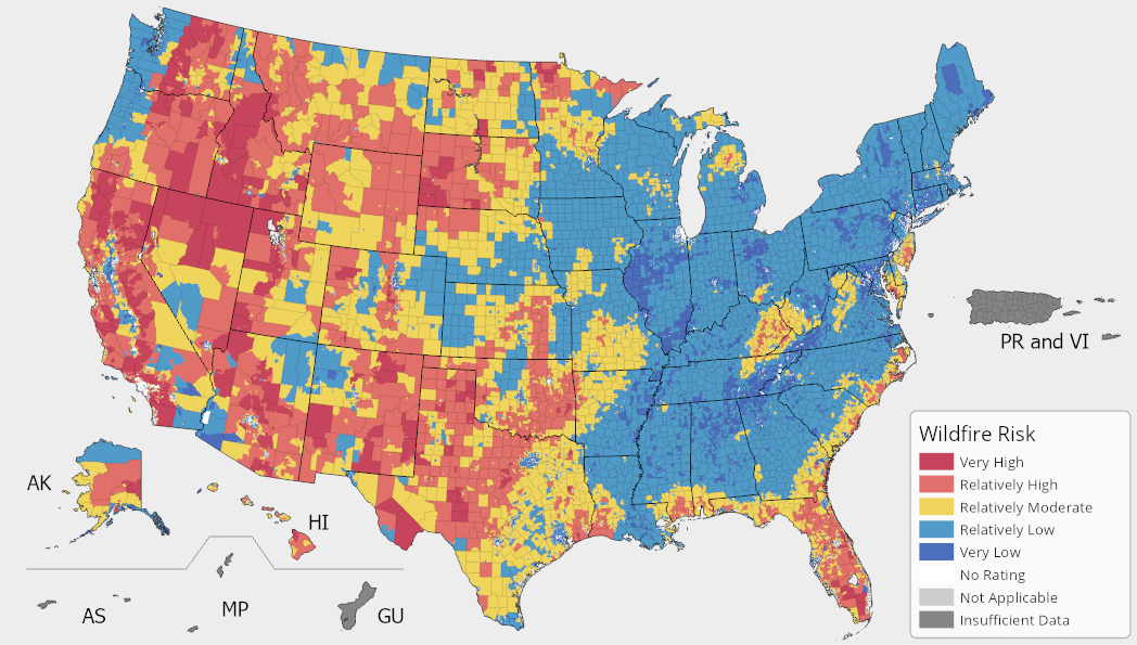 United States Wildfire Map 2024 Date Trix Alameda   Map Wildfire Risk 